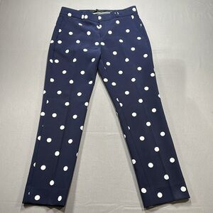 Banana Republic Avery Polka Dot Ankle Pants - Navy & White - Size 2
